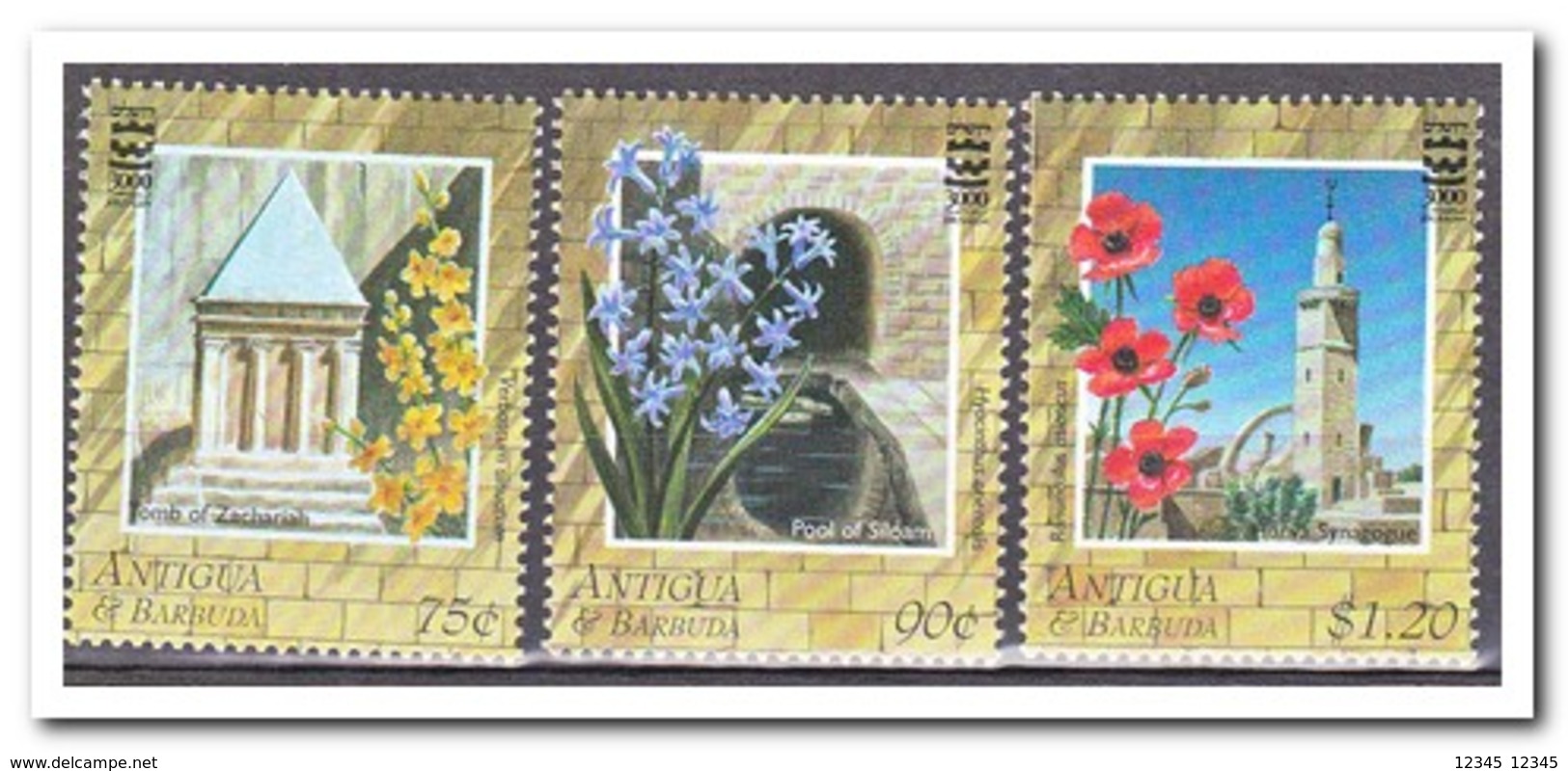 Antigua & Barbuda 1996, Postfris MNH, Flowers, Buildings - Antigua En Barbuda (1981-...)