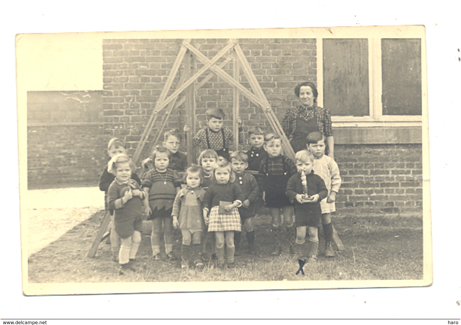 Photo Carte D'une Classe Maternelle - Ecole, Cour De Récréation , Institutrice -  195... ?  A SITUER - Ecoles