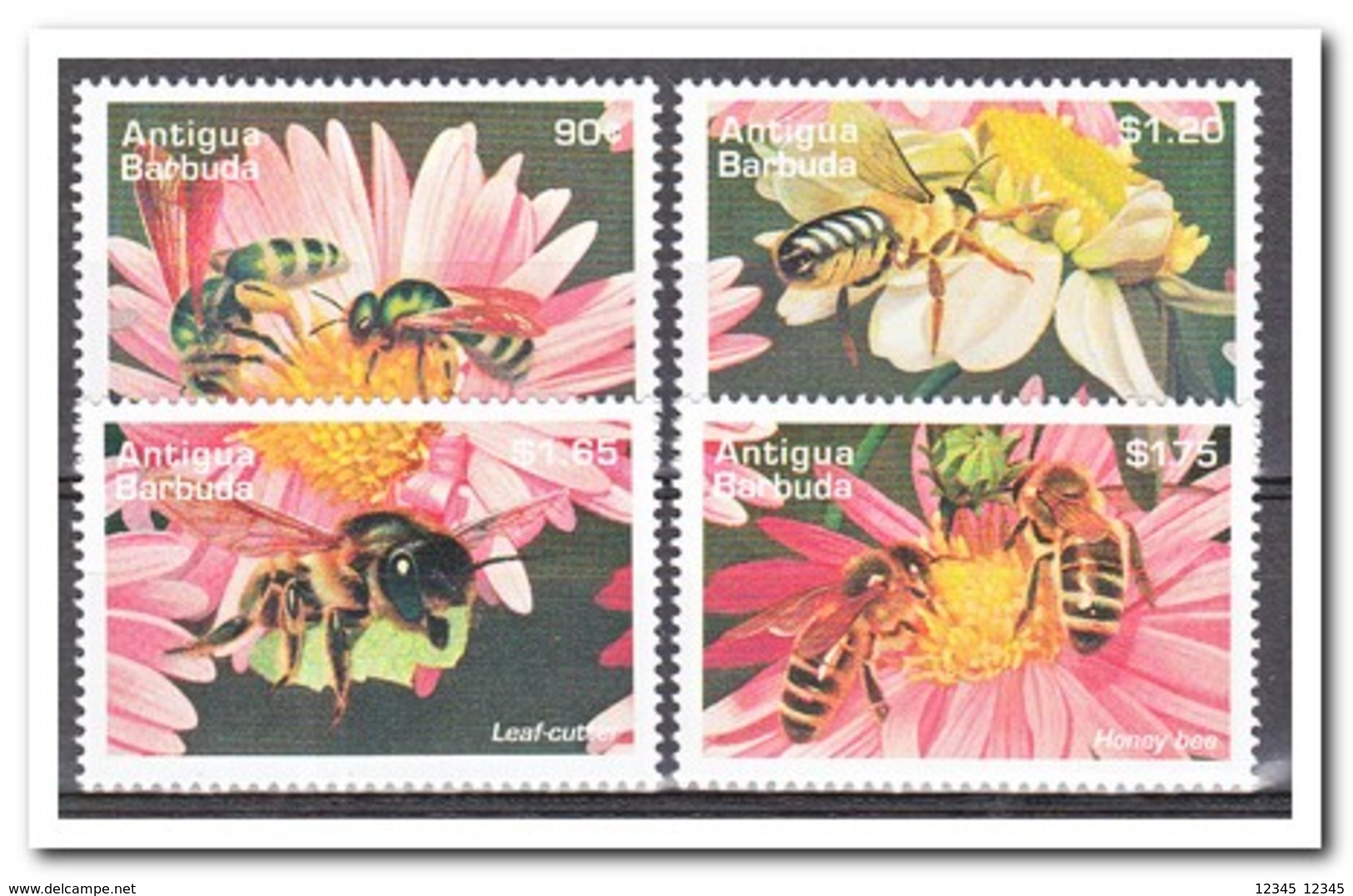 Antigua & Barbuda 1995, Postfris MNH, Flowers, Bees - Antigua En Barbuda (1981-...)