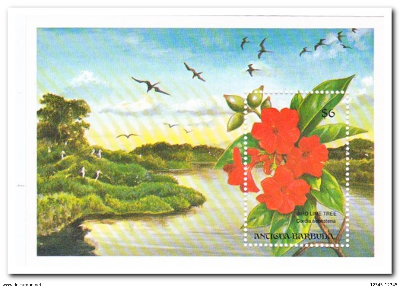 Antigua & Barbuda 1993, Postfris MNH, Flowers, Birds - Antigua E Barbuda (1981-...)