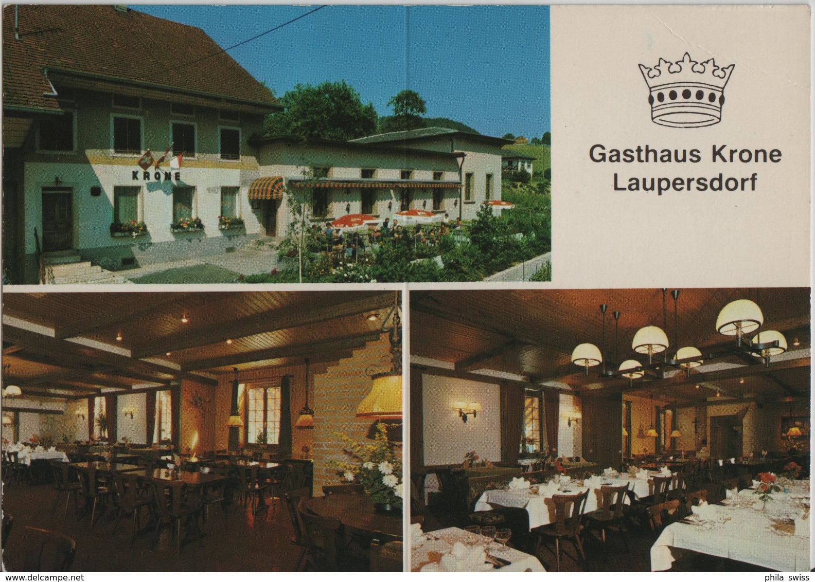 Gasthaus Krone 4712 Laupersdorf Fam. H. Bader - Autres & Non Classés