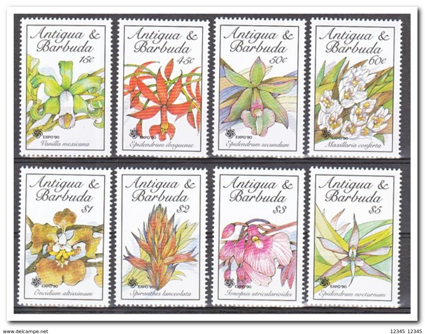 Antigua & Barbuda 1990, Postfris MNH, Flowers, Orchids - Antigua En Barbuda (1981-...)