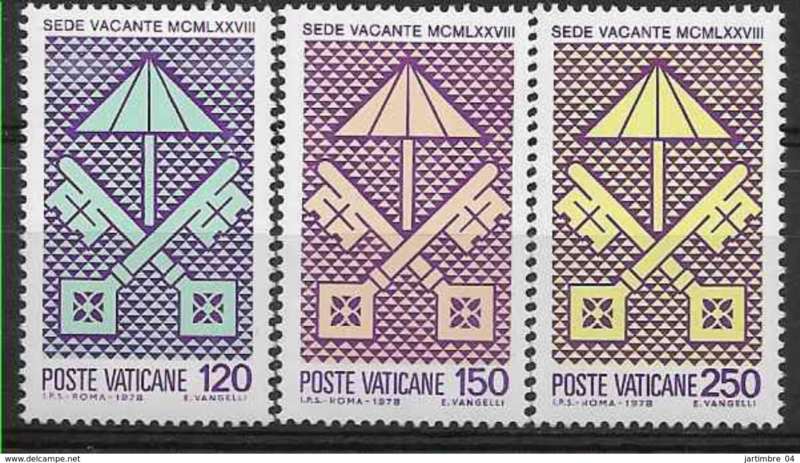 1978 VATICAN 656-58** Siège Vacant - Neufs