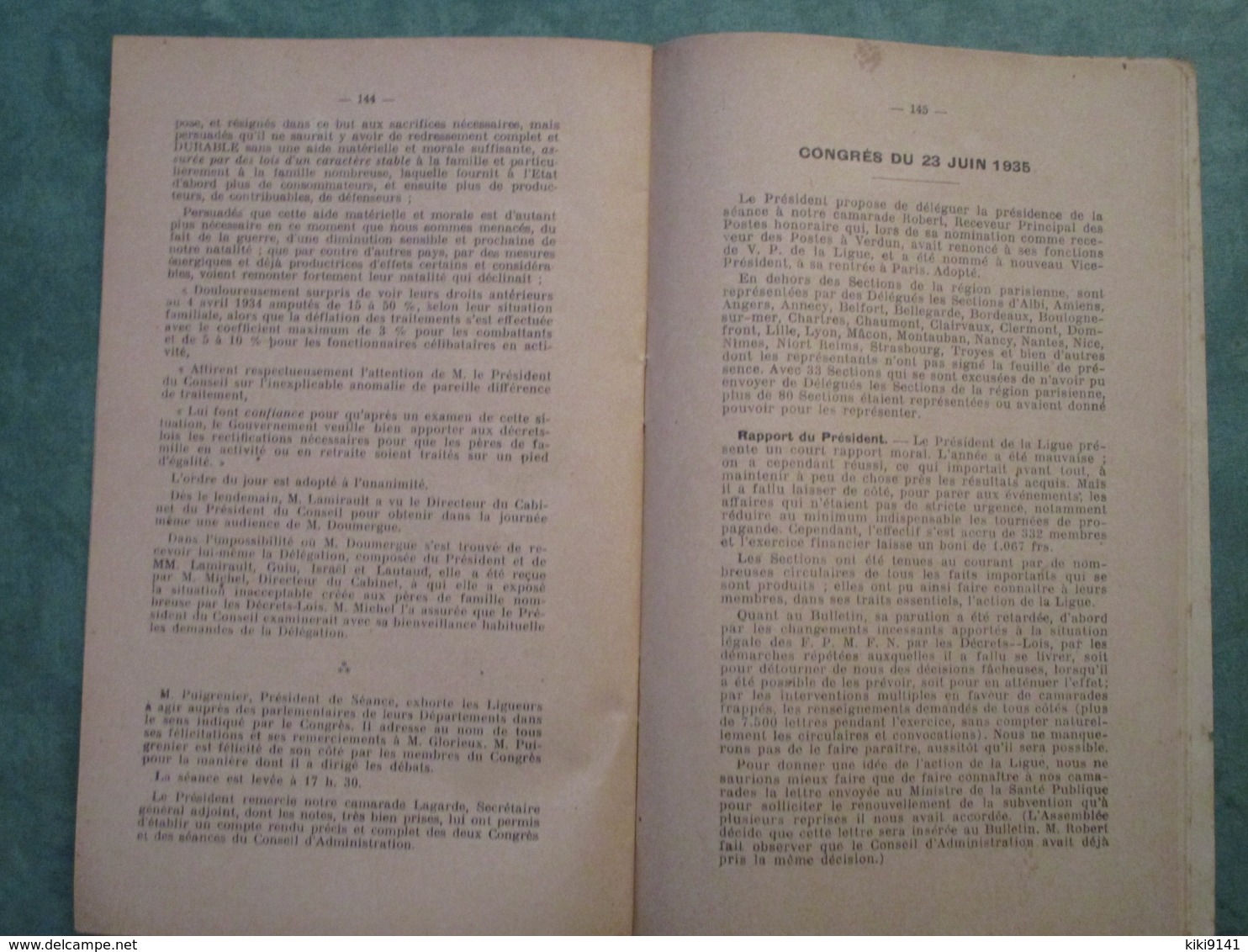 Ligue Des Fonctionnaires Pères Ou Mères De Famille Nombreuse - Bulletin Officiel - N°3 Décembre 1935 (86 Pages) - Décrets & Lois