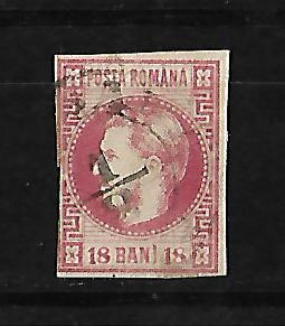 Rumania 1868-70 Principe Carlos Sin Barba Sin Dentar - 1858-1880 Moldavia & Principality