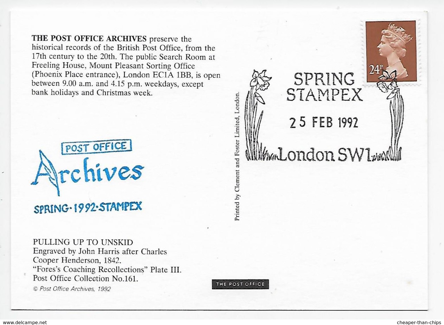 Stampex Spring 1992 - Post Office Archives - Pulling Up To Un-Skid - Covers & Documents
