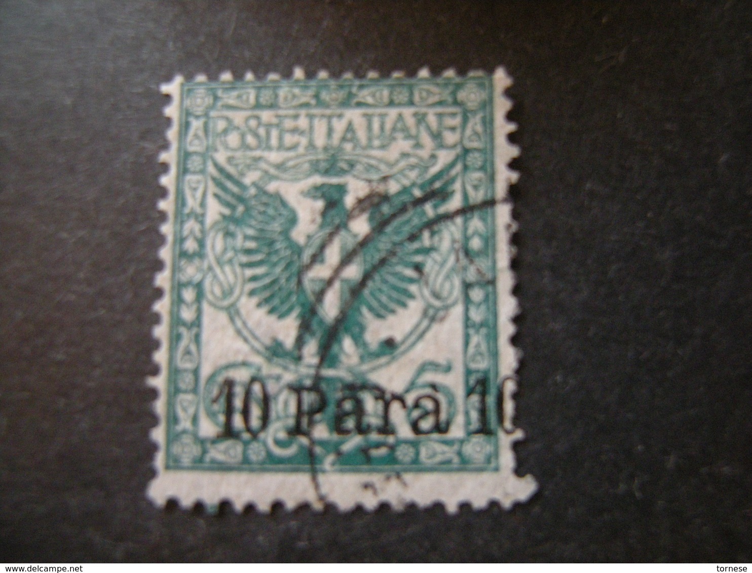 LEVANTE - ALBANIA - 1902, Sass. N. 4, 10 P. Su 5 Cent. Verde Usato - Albania