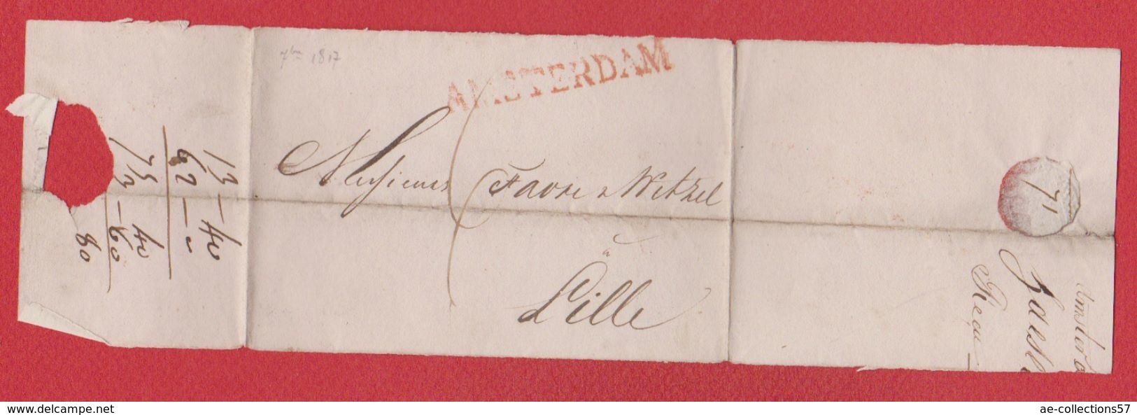 Face Avant / Amsterdam / Pour Lille - Postal History