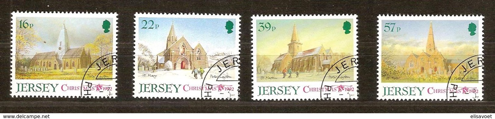 Jersey  1992 Yvertn°  585-588  (°) Oblitéré Used Cote 6,50 Euro Noël Christmas Kerstmis - Jersey