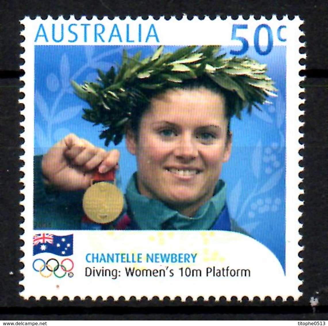 AUSTRALIE. N°2256 De 2004. Médaille D'or Aux J.O. D'Athènes/Plongeon. - Kunst- Und Turmspringen