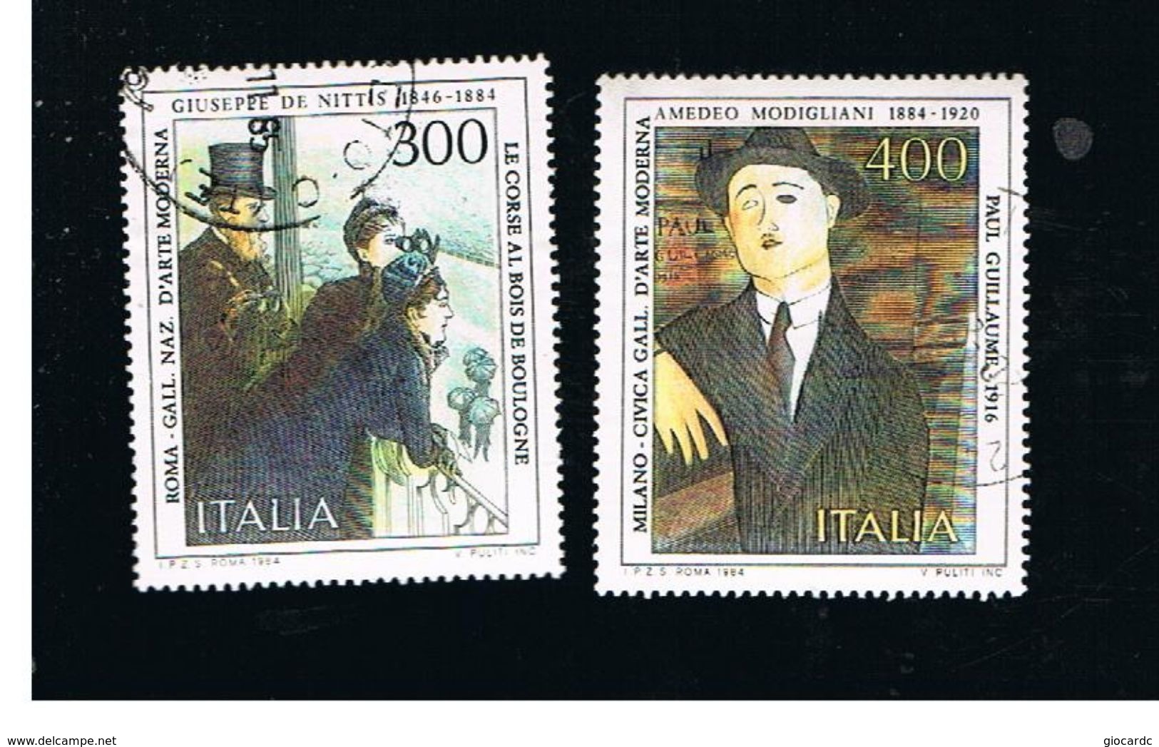 ITALIA REPUBBLICA  - SASS. 1664.1665  -      1984  ARTE ITALIANA  (COMPLET SET OF 2)   -      USATO -  RIF. 30897/ 1.2. - 1981-90: Usati