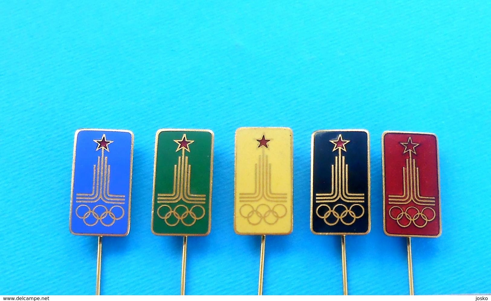 OLYMPIC GAMES MOSCOW 1980. - Yugoslavia Delegation Set Of 5. NUMBERED Enamel Badges * Olympia Olympiade Jeux Olympiques - Uniformes Recordatorios & Misc