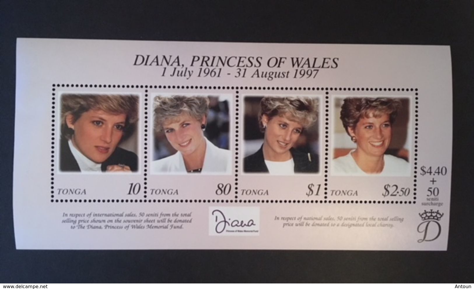 Tonga 1998 Diana Princess Of Wales - Tonga (1970-...)