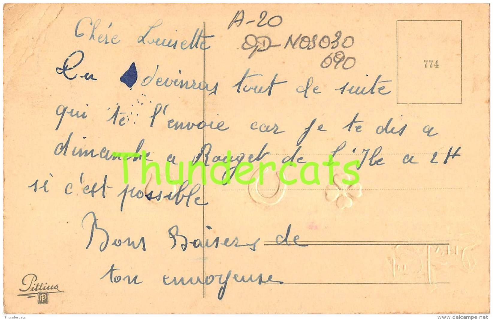 CPA PITTIUS 1 AVRIL POISSON   APRIL FOOL CARD FISH ( PLI D'ANGLE - CORNER CREASE ) - 1er Avril - Poisson D'avril