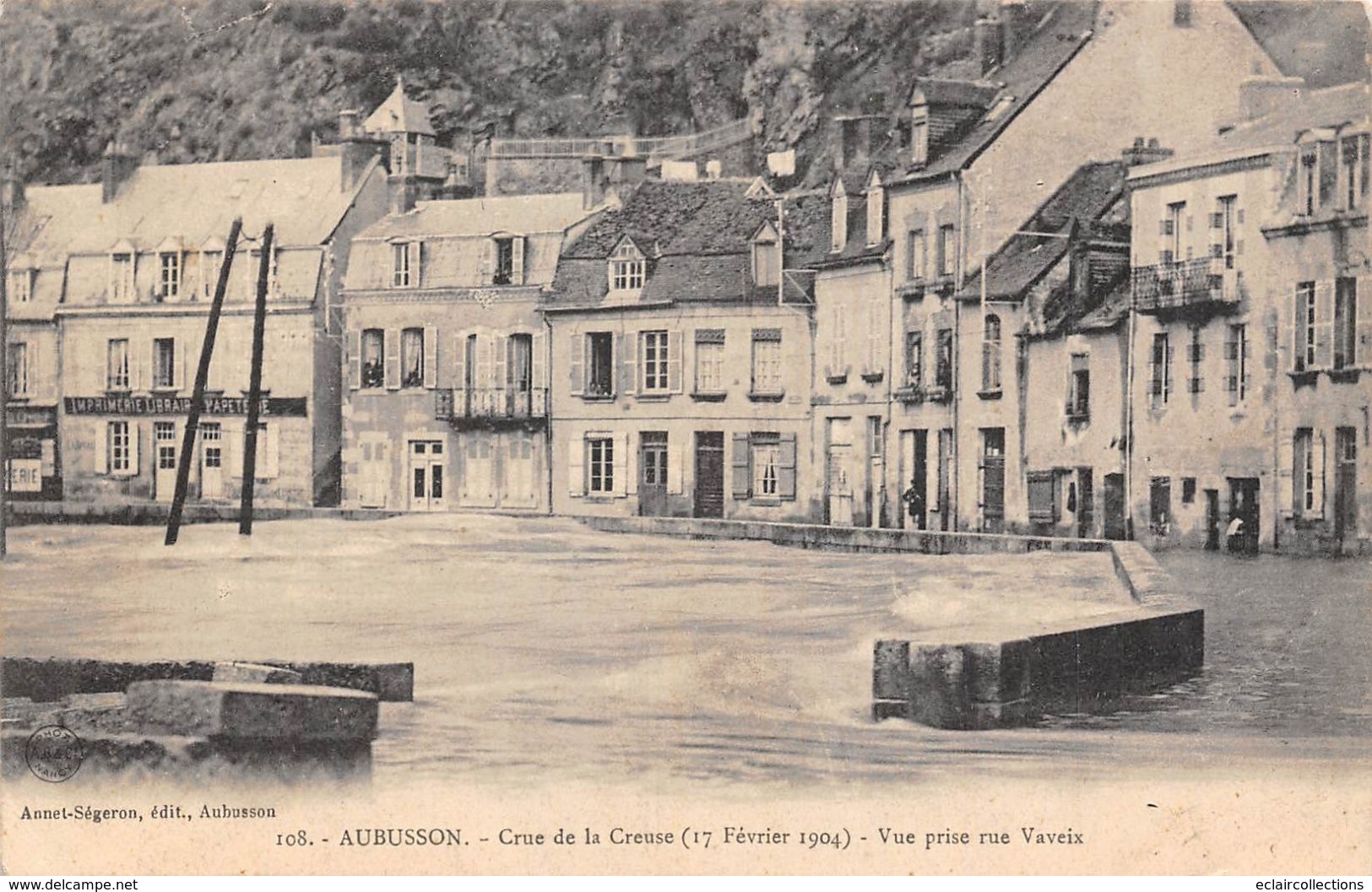Aubusson        23       Crue De La Creuse En 1904           (voir Scan) - Aubusson