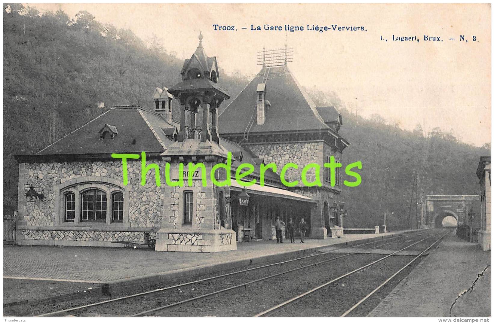 CPA TROOZ LA GARE LIGNE LIEGE VERVIERS - Trooz