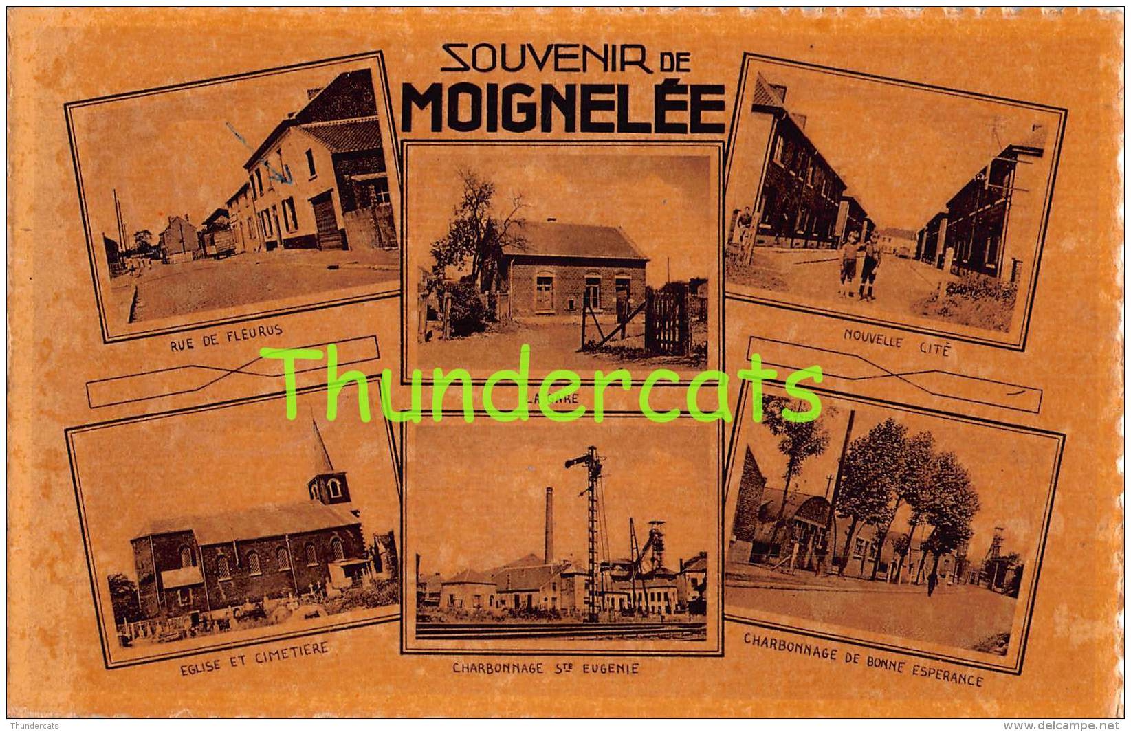 CPA  SOUVENIR DE MOIGNELEE LA GARE RUE DES FLEURS CHARBONNAGE ... - Sambreville