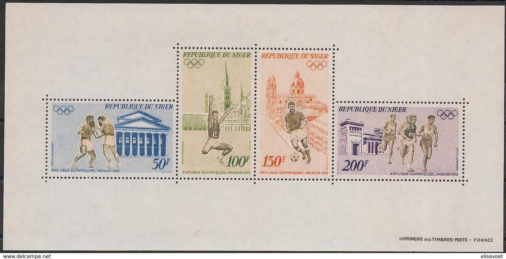 Niger 1972 Yvertn°  Bloc 9 *** MNH  Cote 8,00 Euro Jeux Olympiques Munchen - Niger (1960-...)