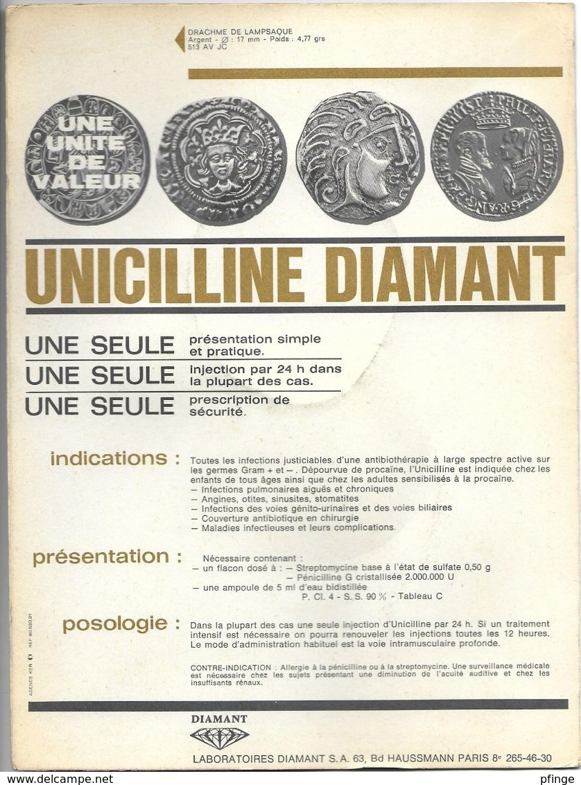 Drachme De Lampsaque (513 AV JC) - Publicité Médicale Unicilline Diamant - Fictifs & Spécimens