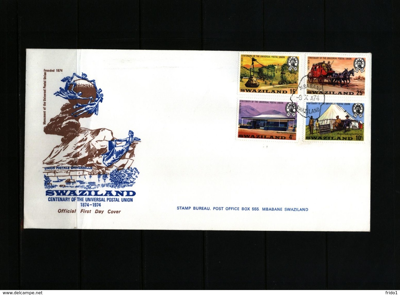 Swaziland 1974 UPU FDC - Swaziland (1968-...)