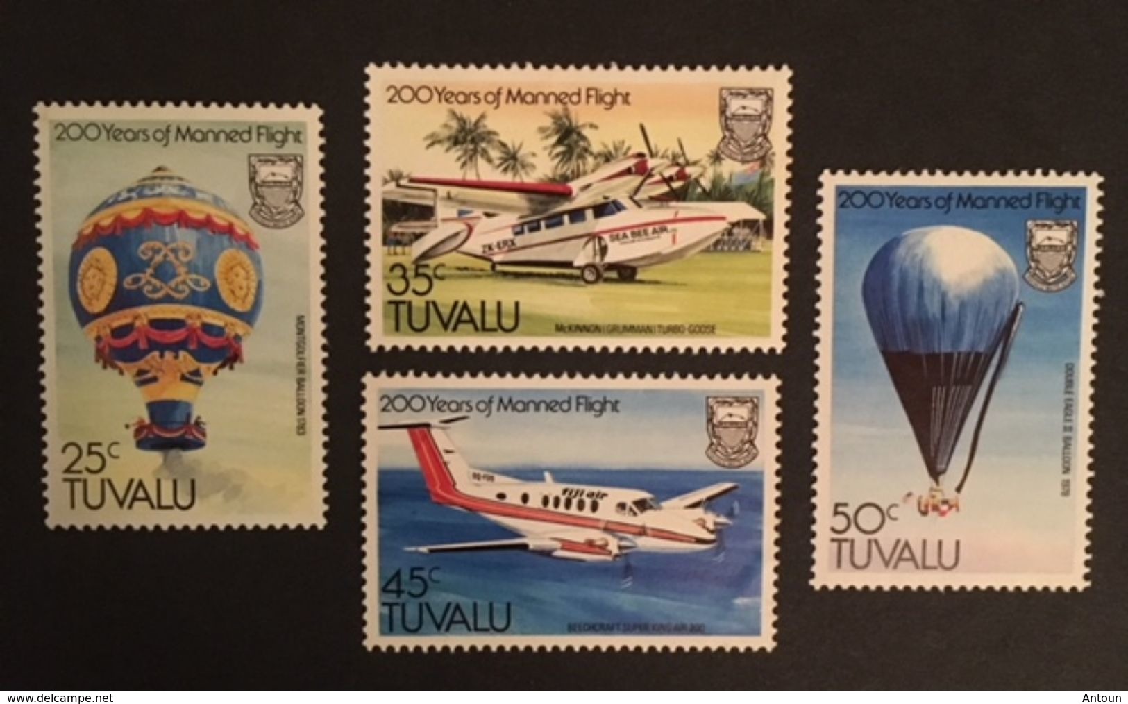 Tuvalu 1983 First Manned Flight Bicentenary - Tuvalu