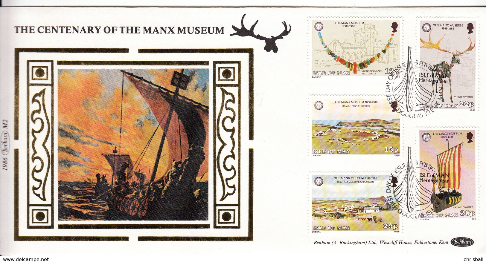 Isle Of Man Manx Museum On Silk FDC - Man (Insel)