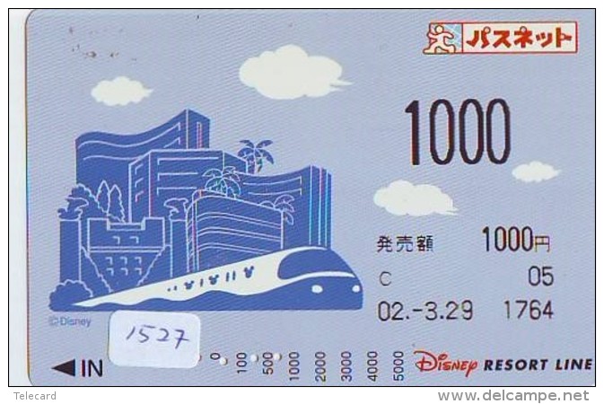 Carte Prépayée Japon  (1527)  DISNEY * RESORT LINE * TRAIN * 1000 *   JAPAN PREPAID CARD - Disney