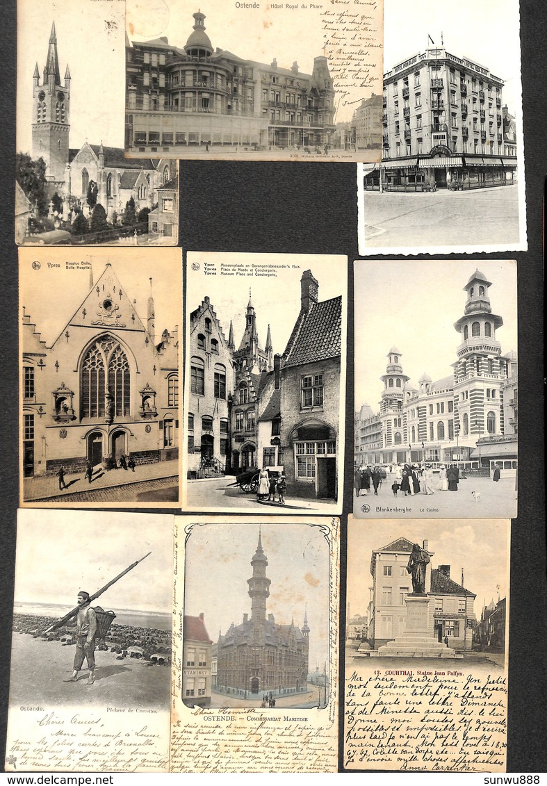 Lot sélectionné de 63 cartes PK's (animée, précurseur,  peu vue Blankenberghe Le Zoute La Panne Middelkerke Ostende