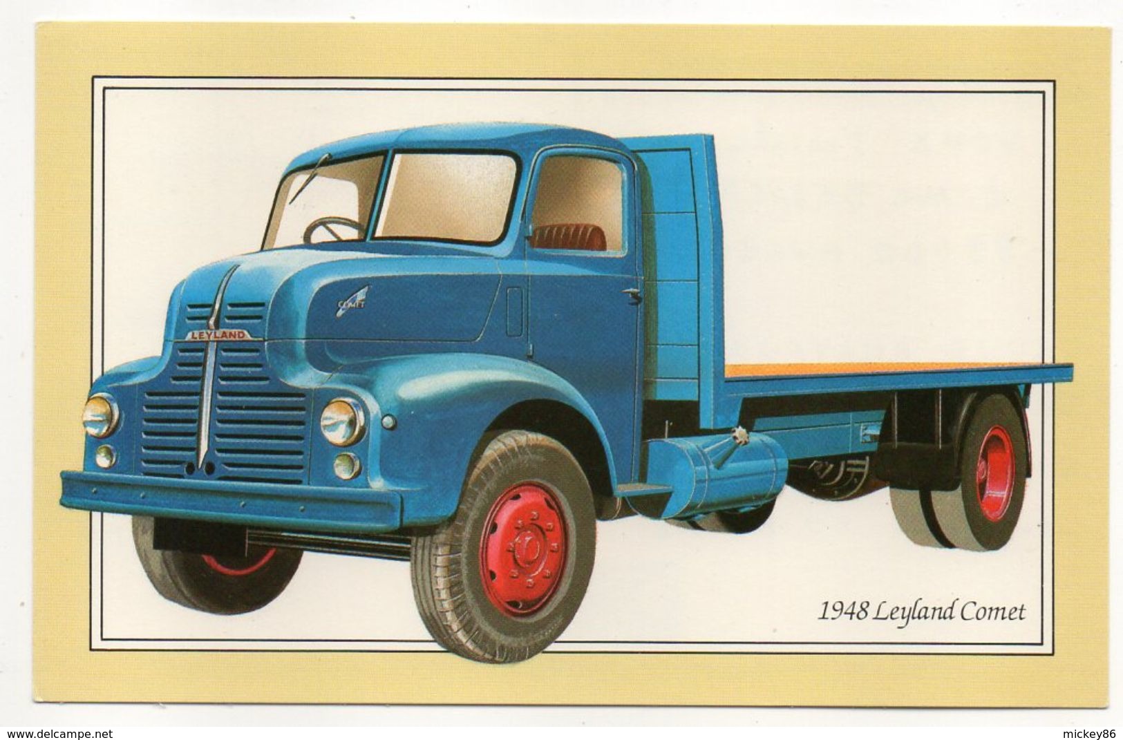 Camion  LEYLAND COMET  1948 -- Carte Pub  Lucas CAV --cachet Auxerre -89 - Autres & Non Classés