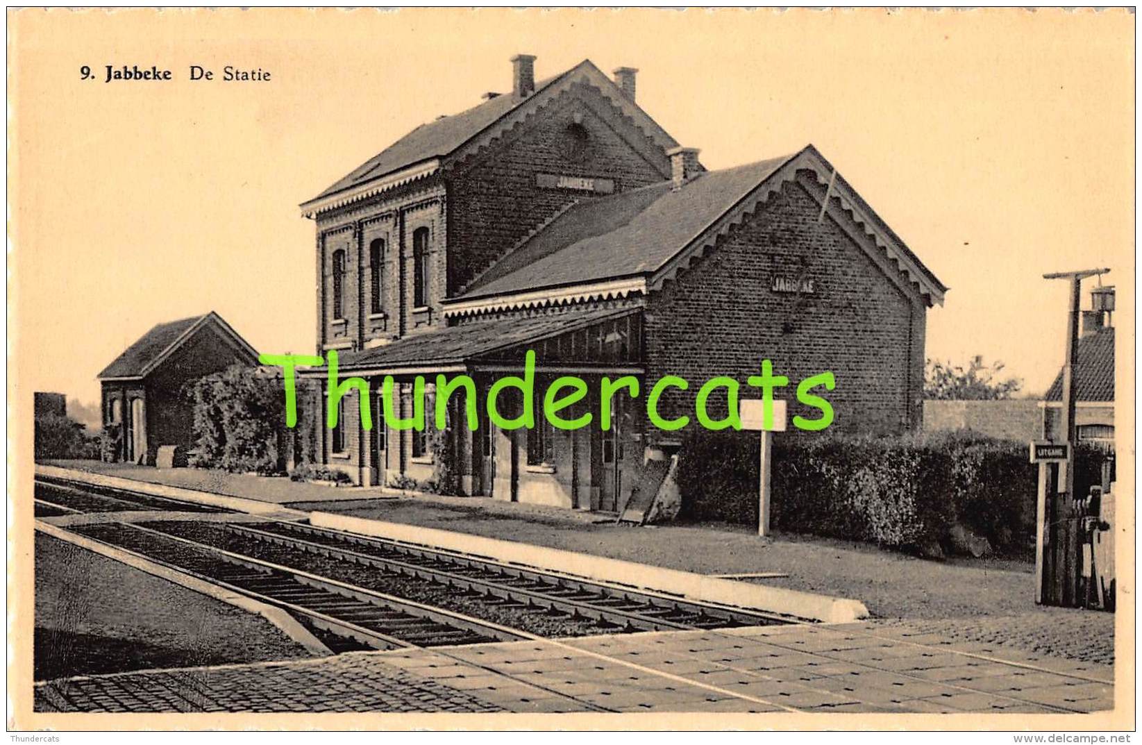 CPA JABBEKE DE STATIE STATION GARE - Jabbeke