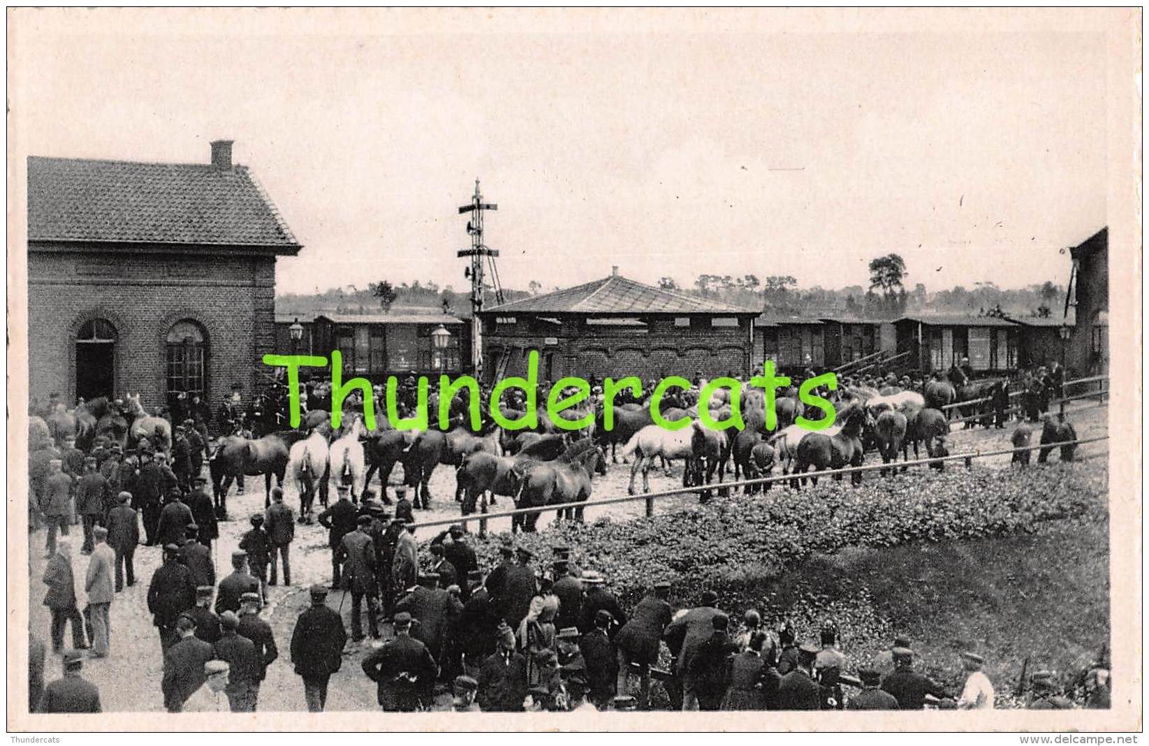 CPA  TORHOUT ALOUDE PAARDENMARKT STATION TREINEN - Torhout