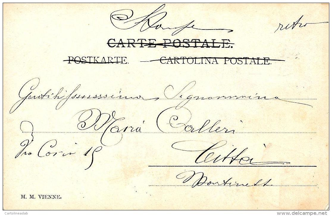 [DC11548] CPA - DONNA CON FIORI - PERFETTA - Viaggiata 1902 - Old Postcard - Non Classificati