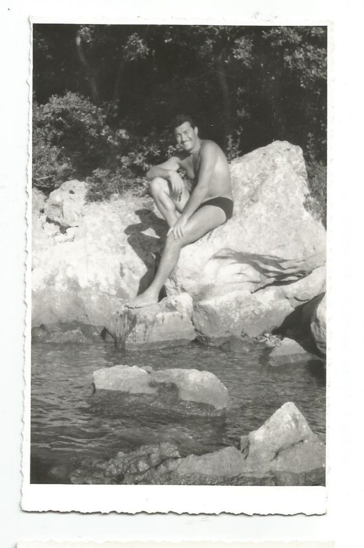 VINTAGE ORIGINAL PHOTO NAKED GUY MAN HOMME IN SWIM SUIT  - GAY INTEREST - 4. - Personnes Anonymes