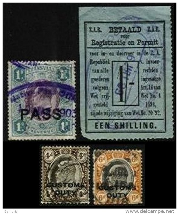 TRANSVAAL, Revenues, Used, F/VF, Cat. &pound; 35 - Transvaal (1870-1909)