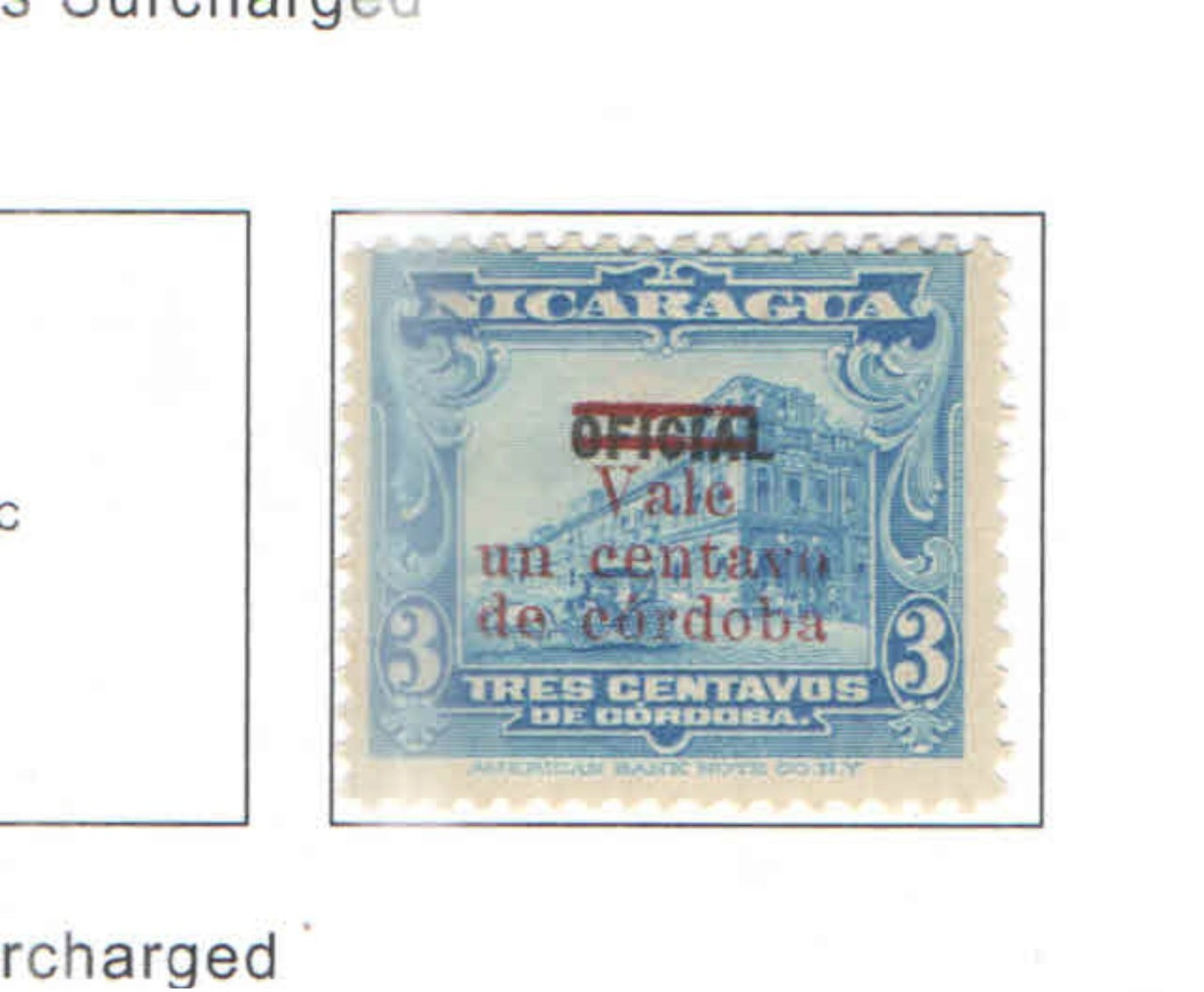 Nicaragua 1921 Nat.Palace E Leon Cath.surch.Scott.399 Nuovi/Usati See Scans - Nicaragua