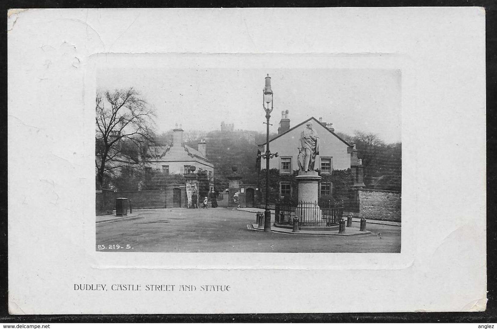 Great Britain - Dudley Castle Street And Statue - Real Photo Posted 1909 - Sonstige & Ohne Zuordnung