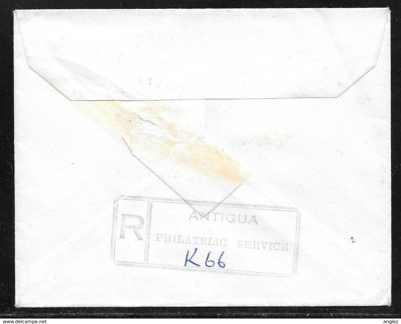 Antigua - 1970 Registered Cover To UK - Franked 40c Arms Definitive Stamps - 1960-1981 Autonomie Interne