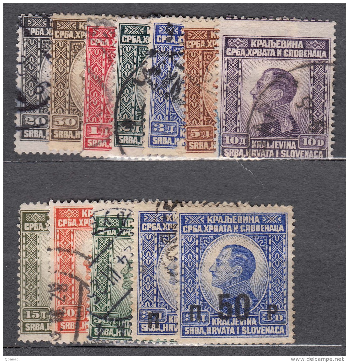 Yugoslavia Kingdom 1924/5 Mi#176-187 Used - Used Stamps