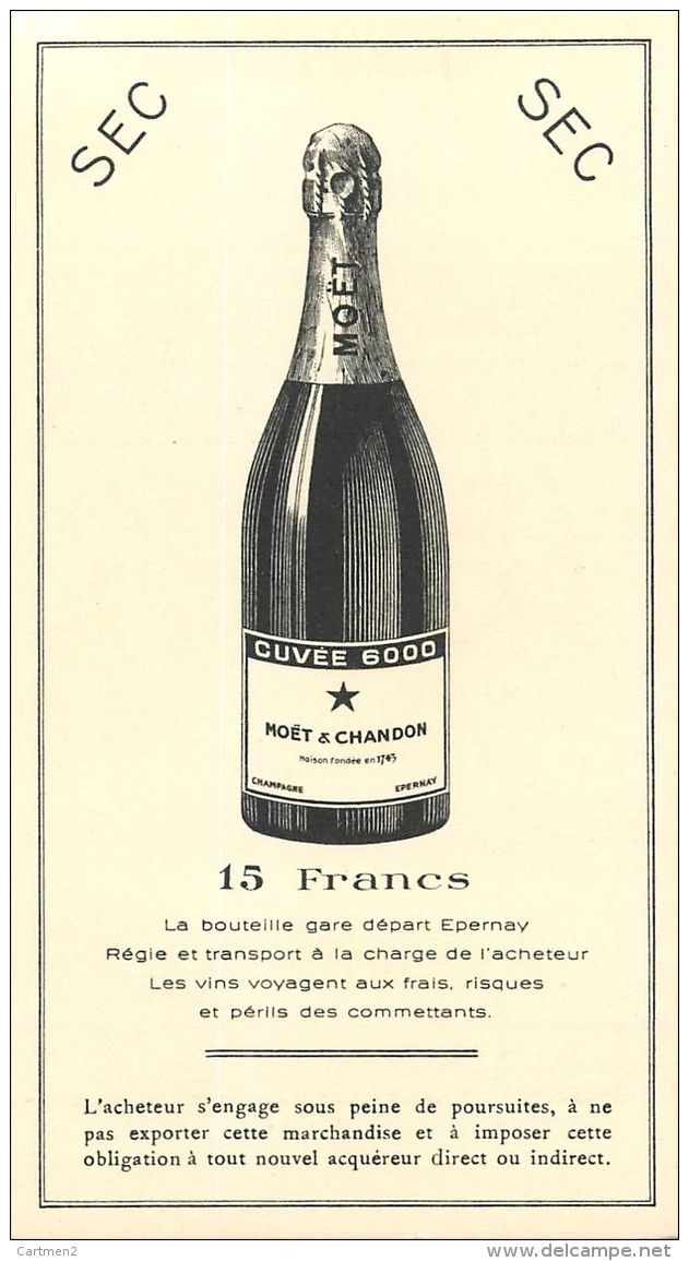 LOT PUBLICITES CHAMPAGNE MOËT-ET-CHANDON CARTE PUBLICITAIRE CARNET EPERNAY VITICULTURE VENDANGE OENOLOGIE MARNE - Champagne & Mousseux