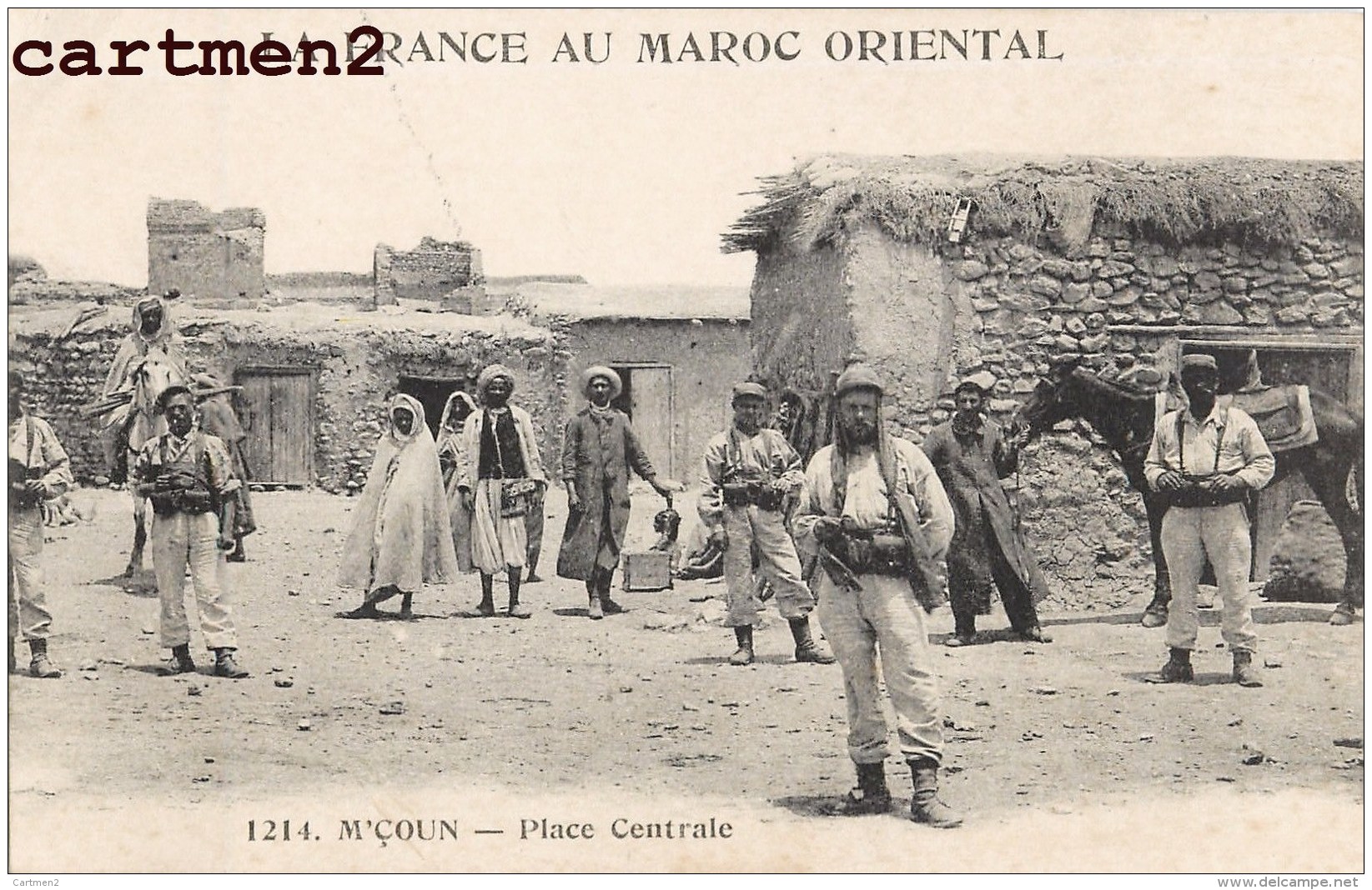 LEGION ETRANGERE GUERRE DU RIF M'COUN PLACE CENTRALE LEGIONNAIRE MAROC - Andere & Zonder Classificatie