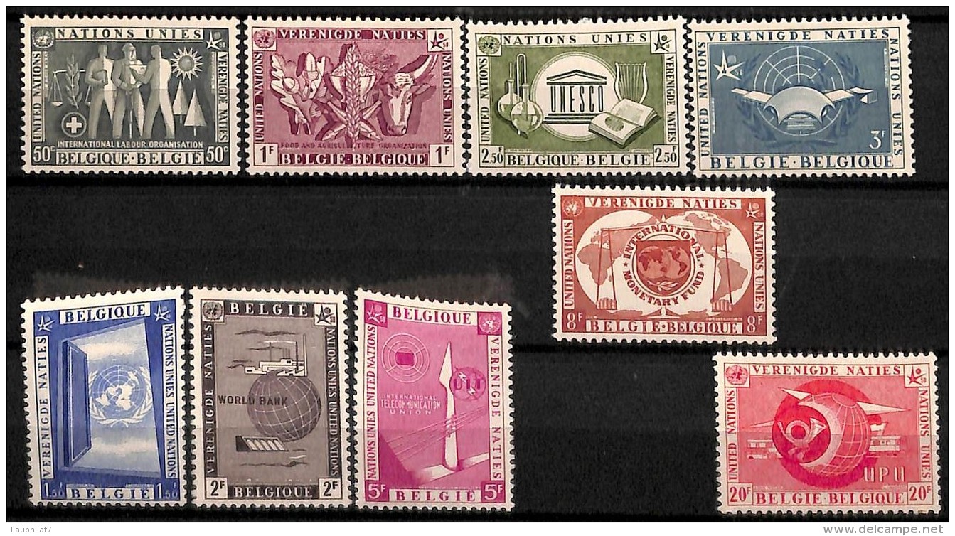 [813357]BELGIQUE 1958 - N° 1053/62, Participation De L'ONU à L' Expo58 , SC - 1958 – Brussels (Belgium)