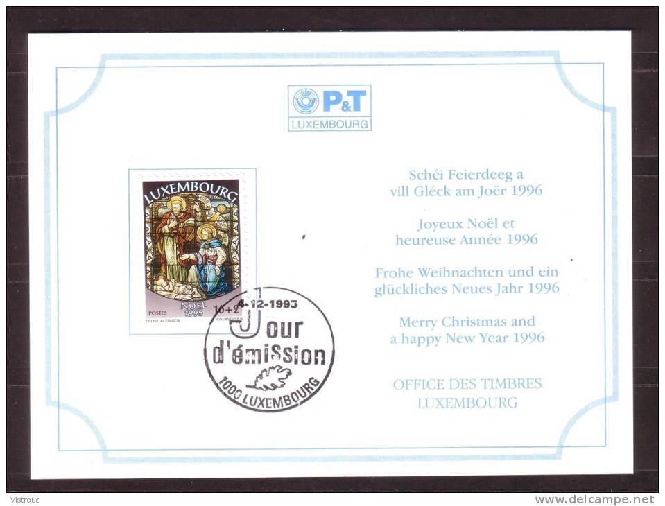 Voeux Des Postes Luxembougeoises - 1996 - Oblitération 1 Ier Jour  Du 4/12/1995 - Noël - Christmas. - Autres & Non Classés