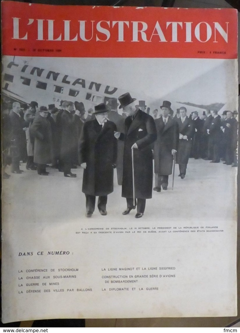 L'Illustration N° 5043 28 Octobre 1939 - L'Illustration