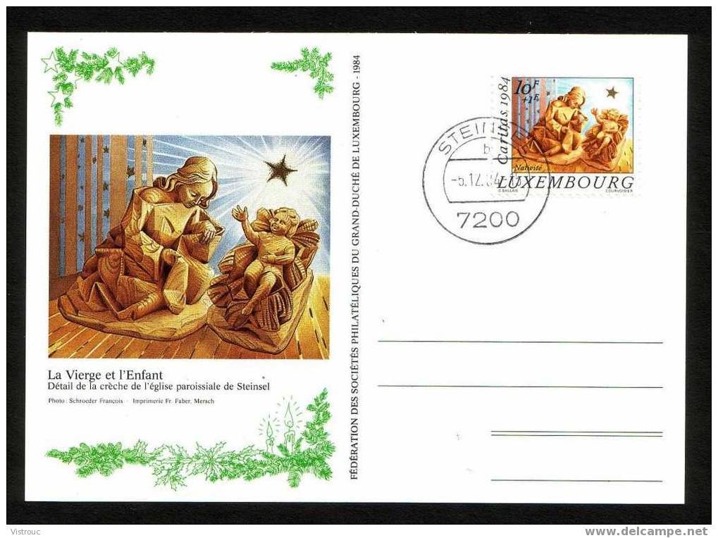 Prifix N° 1064 Sur 1 CM - CARITAS 1986 - Oblitération 1 Ier J. Du 5/12/1984 - Noël - Christmas. - Cartes Commémoratives