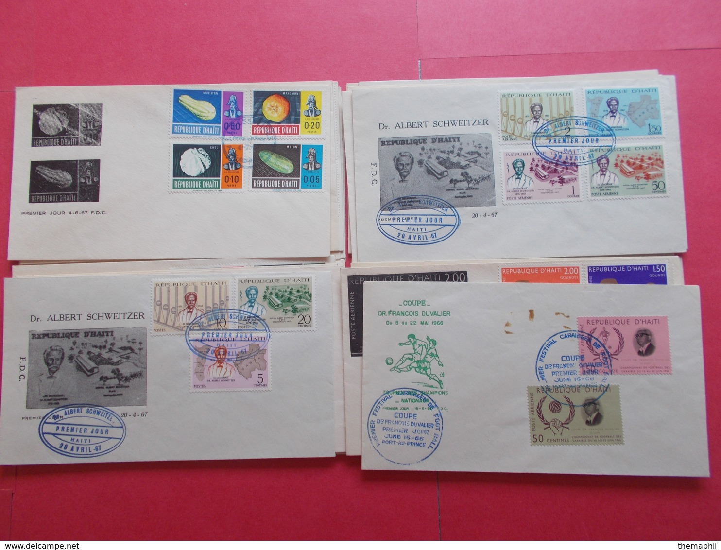 HAITI . magnifique collection d'haiti periode semi modernes neufs ** + une centaine d'enveloppe 1er jours . serie comple