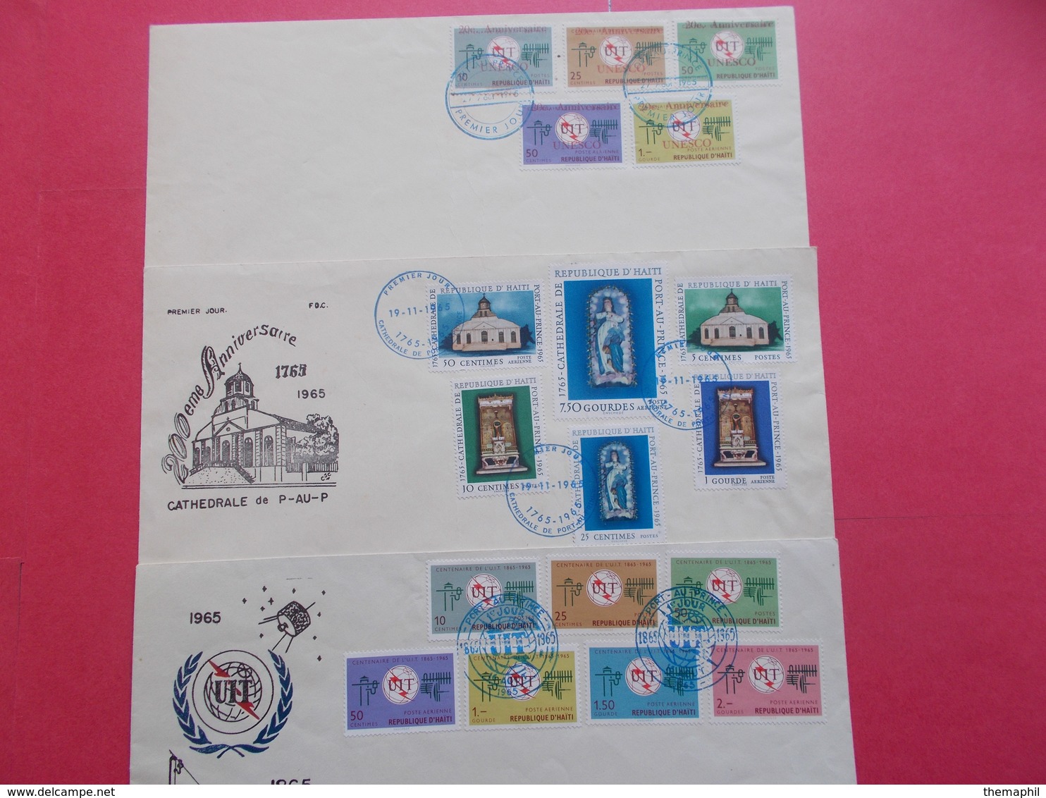 HAITI . magnifique collection d'haiti periode semi modernes neufs ** + une centaine d'enveloppe 1er jours . serie comple