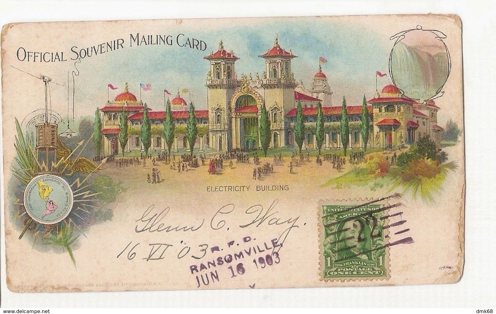 NEW YORK - OFFICIAL SOUVENIR MAILING CARD - ELECTRICITY BUILDING - 1903 (2146) - Mostre, Esposizioni