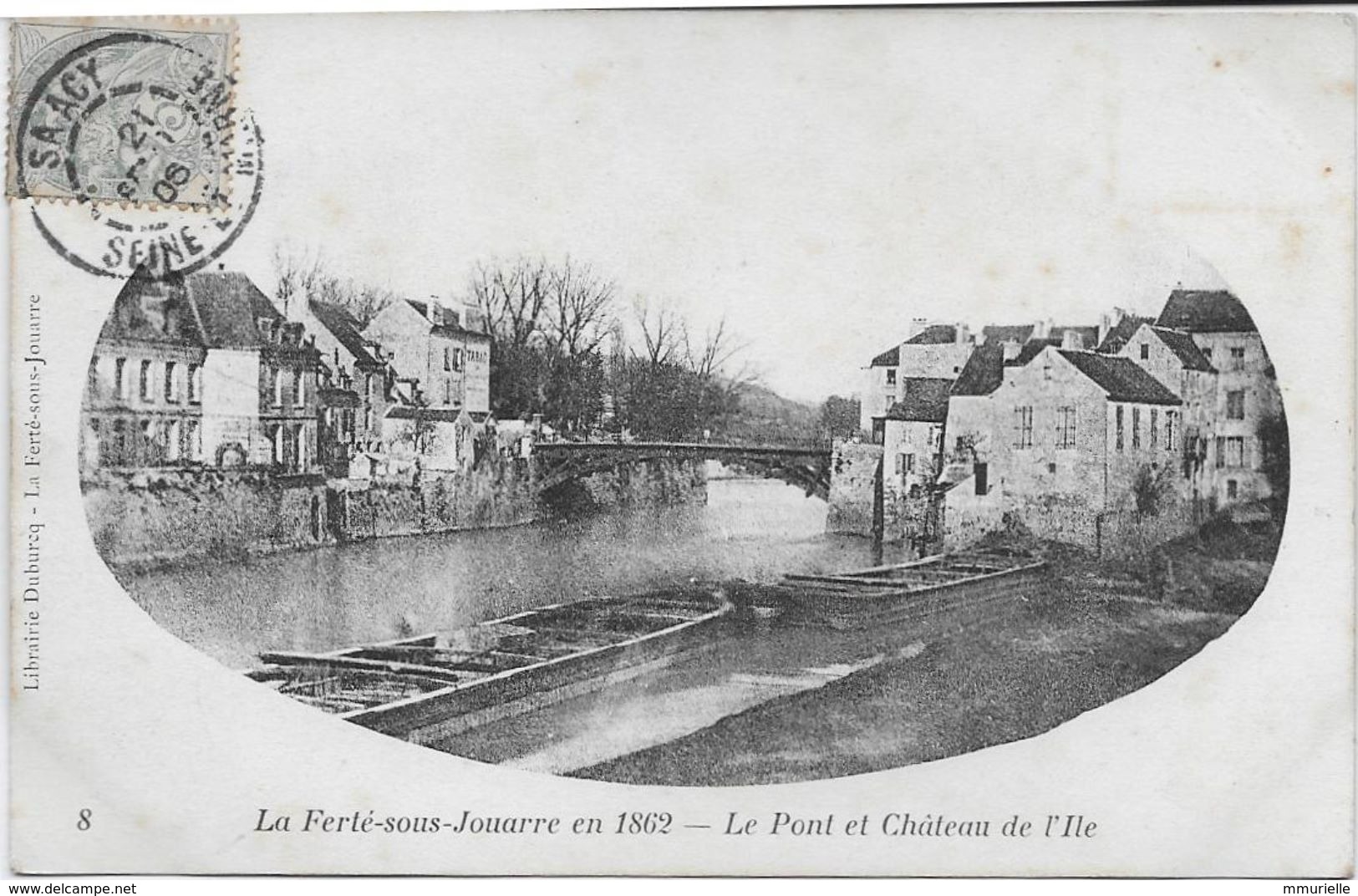 SEINE Et MARNE-La Ferté Sous Jouarre En 1862 Le Pont Et Chateau De L'ile-MO - La Ferte Sous Jouarre