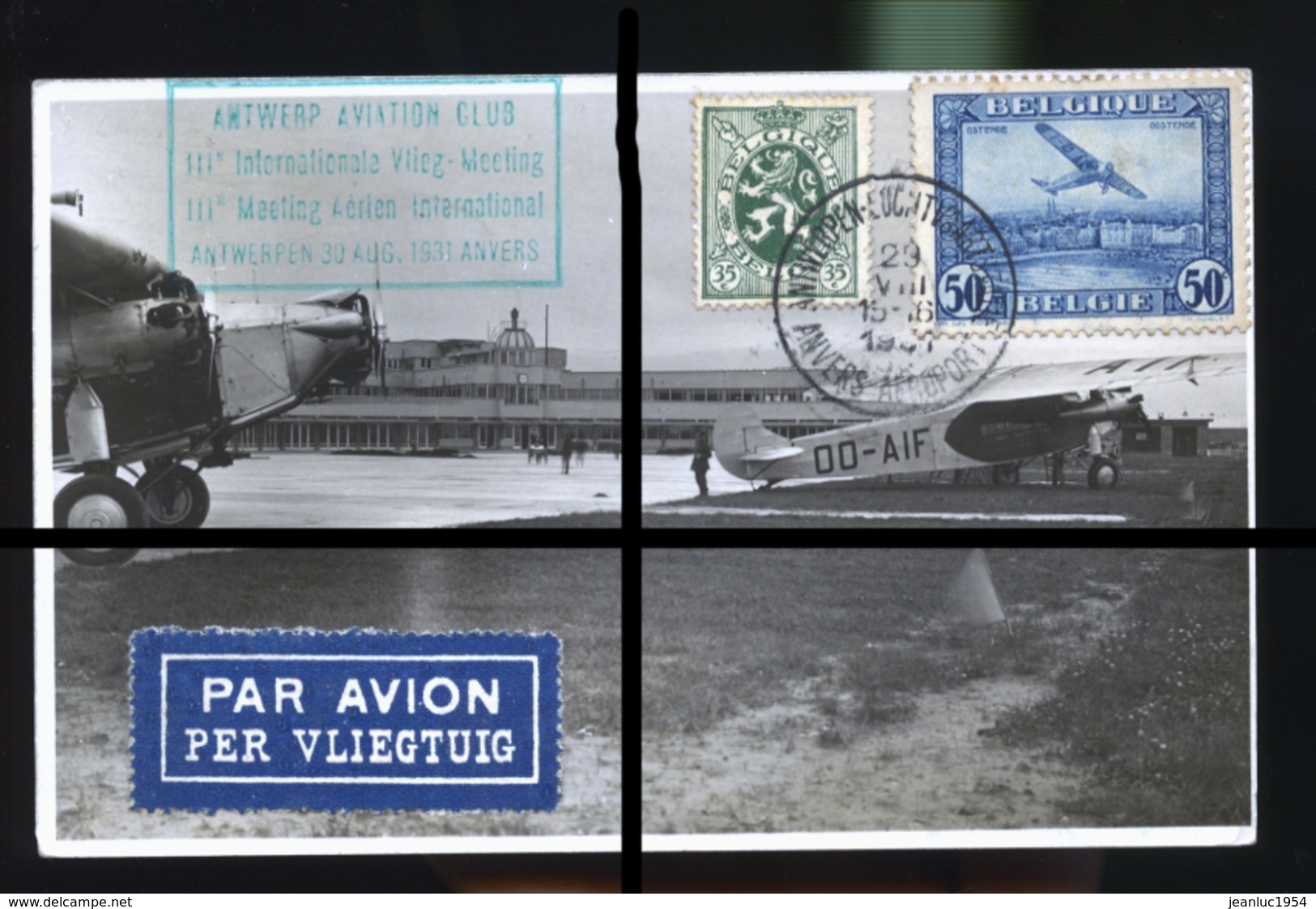 ANTWERP AVIATION CLUB 1931 DDDDDDDDDDDD             TRAITS ANTI COPIE - Aérodromes