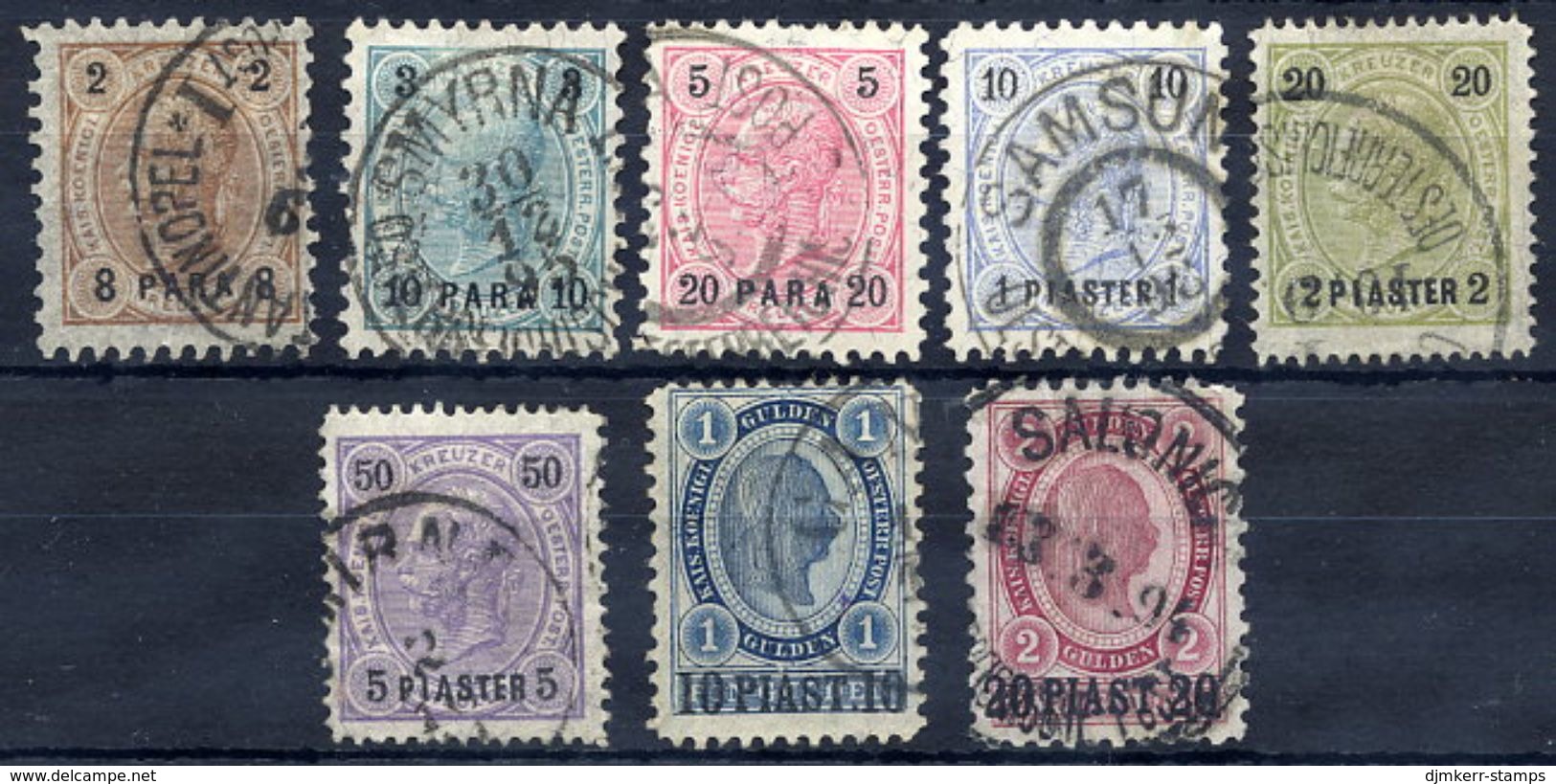 AUSTRIA PO In The LEVANT 1890-92 Surcharge Issues Used.  Michel 20-27 - Levante-Marken